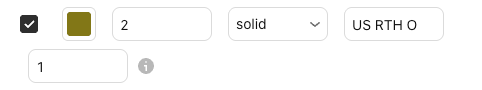 The settings of US RTH O in the Basics settings window, Inputs tab, with their defaults